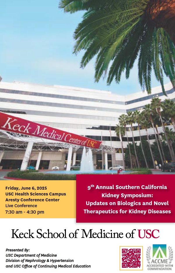 9th Annual Southern California Kidney Symposium: Updates on Biologics and Novel Therapeutics for Kidney Diseases Banner